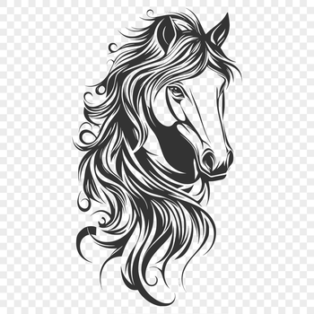 A detailed illustration of a horse, created as a scalable vector graphic (SVG) image.