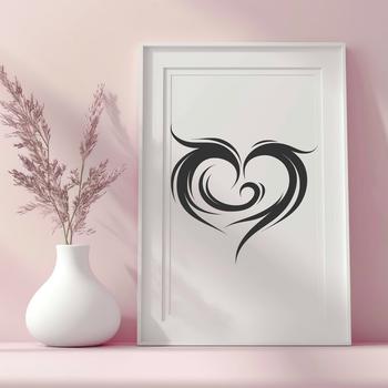 Stunning Love Heart Digital Drawing
