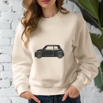 A vector illustration of a car in various formats including SVG and PDF, ideal for cutting machines like Cricut.