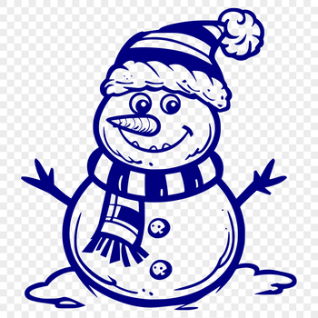 Unique Snowman - Procreate DXF