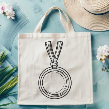 A digital representation of a sports medal featuring a vector design.