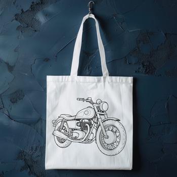A vector design featuring a stylized motorbike for use in various creative projects.