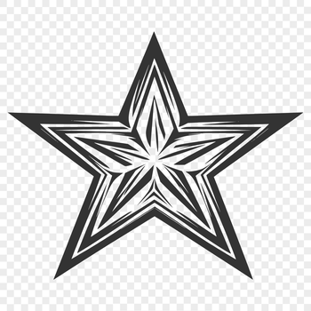 Vector illustration of a five-pointed star symbol.