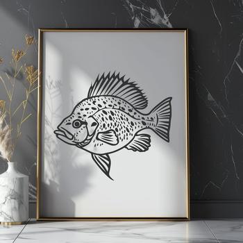 Artistic Crappie SVG