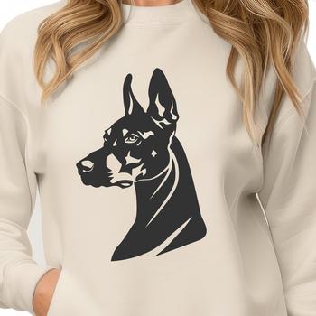 Artistic Doberman Pinscher In SVG & DXF