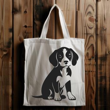 Artistic Sitting Puppy Drawing