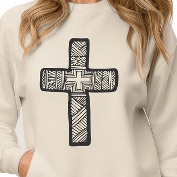 A simple vector illustration of a crucifix with a vertical bar and horizontal beam.