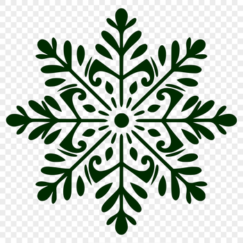 A delicate, intricately designed ornate winter snowflake with symmetrical patterns.