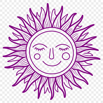 An SVG icon representing the sun with clear lines and bold design elements.