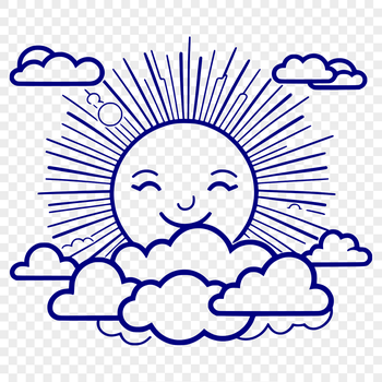A simple illustration of the sun in a vector format.