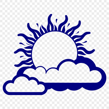 A stylized illustration of the sun with rays, suitable for vector design and cutting machine projects.