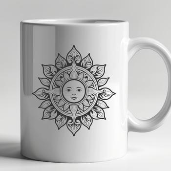 A high-quality digital illustration of the Sun, suitable for various design applications.