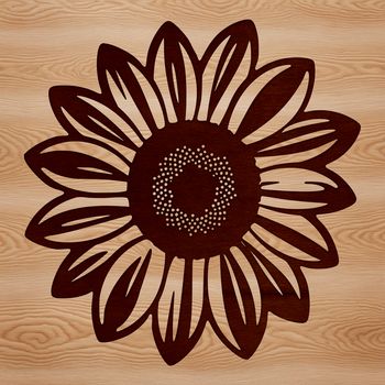 A single stem sunflower with large yellow petals and dark center, growing in a garden setting.