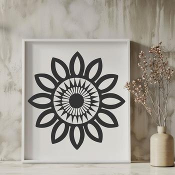 A high-quality sunflower graphic with detailed petals and center, suitable for vector art designs.