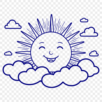 A stylized illustration of the sun in various vector formats including SVG.
