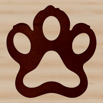 Set of customizable paw print clip art designs for crafting and design projects.