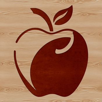 A vector graphic representation of a ripe apple, ideal for crafting designs with scalable dimensions.