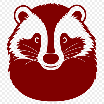 A detailed illustration of a wild animal, specifically a badger, in vector format.