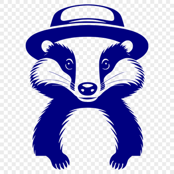 A stylized illustration of a badger, suitable for digital cutting machines and vector art design.