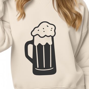A stylized illustration of a beer in a glass, ideal for vector design projects.