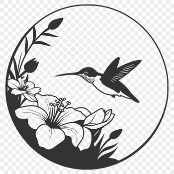 Close-up illustration of a hummingbird's delicate features and plumage.