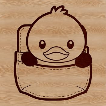 A detailed vector illustration of a duck in various poses and orientations.