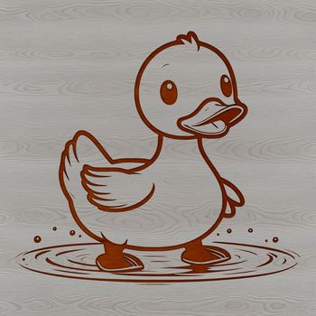 A digital illustration of a duck, created as vector art for various uses.