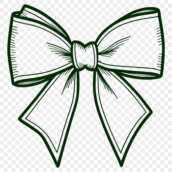 A decorative bow made from ribbon or fabric, ideal for crafting gift decorations.