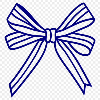 A simple vector bow graphic for gift decoration or craft projects.