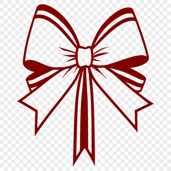 A decorative bow designed as a vector graphic clip art, ideal for digital crafting and design projects.