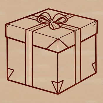 A simple box illustration with a flat design style.