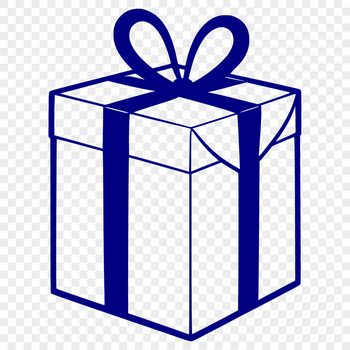 A simple line art illustration of a box with flat top and sides, suitable for vector graphics and digital cutting.