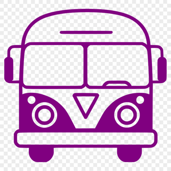 High-quality SVG bus illustration suitable for vector design and cutting machine applications.