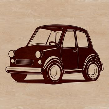 A detailed illustration of a modern vehicle for graphic design purposes.
