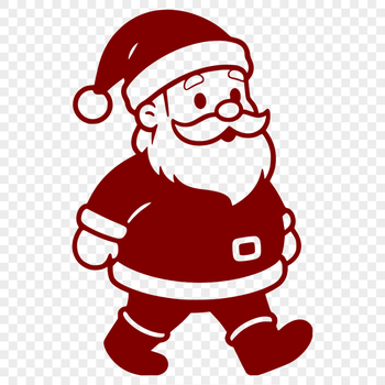 Free Santa Vector Design Vector illustration of Santa Claus in silhouette for Christmas designs and crafts.