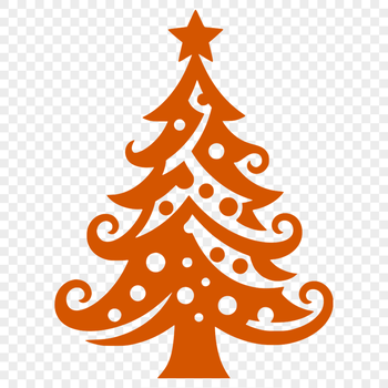 An SVG rendering of a festive holiday tree for commercial or personal use.