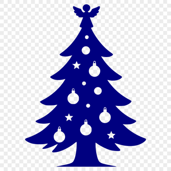 A stylized Christmas tree illustration designed as a vector graphic.
