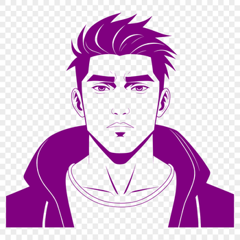 A high-quality illustration of a male figure in vector format.