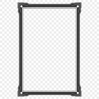 A geometric outline of a frame, suitable for vector art design in Illustrator or Procreate.