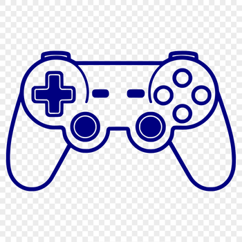An SVG diagram of a standard video game console input device featuring analog sticks and directional pads.