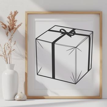 A simple vector box design suitable for various crafting projects.
