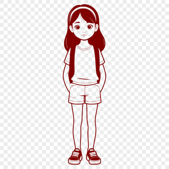 A digital representation of a child created using scalable graphics technology.