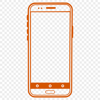 An SVG illustration of a smartphone device with modern technology design.