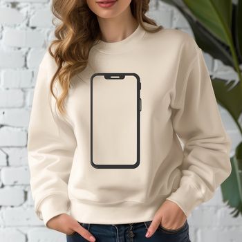 A high-resolution vector illustration of a mobile phone with clean lines and minimalist design.
