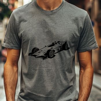 A sleek racing car with detailed design elements, suitable for vector art projects.