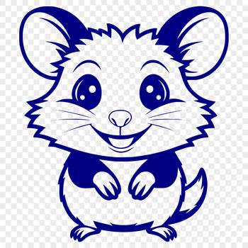 A close-up illustration of a possum, a small wild mammal native to certain regions.