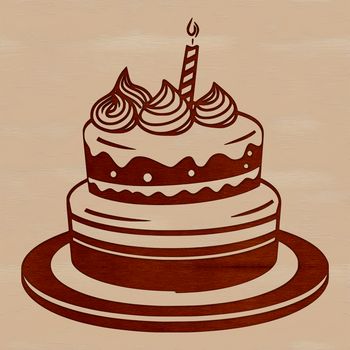 A colorful, multi-tiered birthday cake with candles on top, suitable for various celebrations.