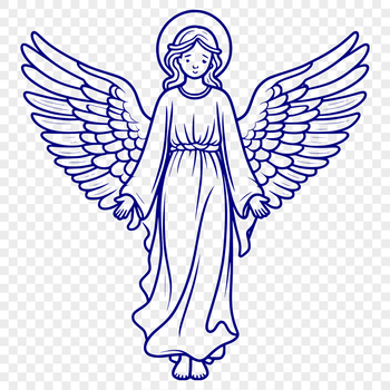 A stylized graphic representation of a heavenly being, suitable for various digital applications.