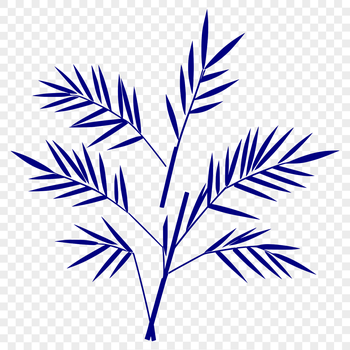A stylized illustration of a single leaf, suitable for graphic design and digital crafting projects.