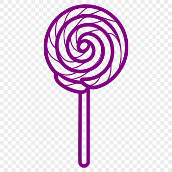 A colorful illustration of a traditional candy lollipop.